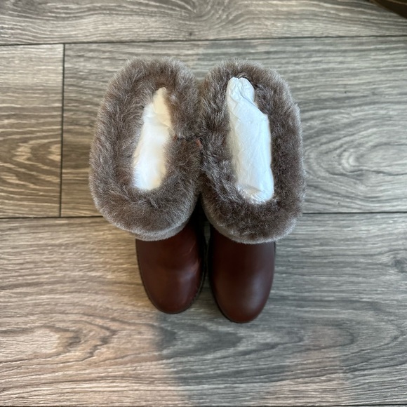 NEW Myrah Brown Calfskin Leather Trask Boots - Picture 5 of 11